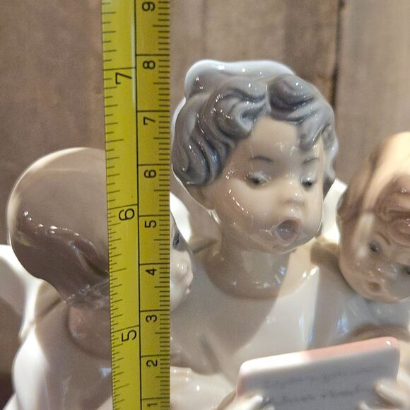 Lladro #4542 'Angels Group' 3 Choir Boys Singing 7" Figurine Religious Children - Picture 9 of 9